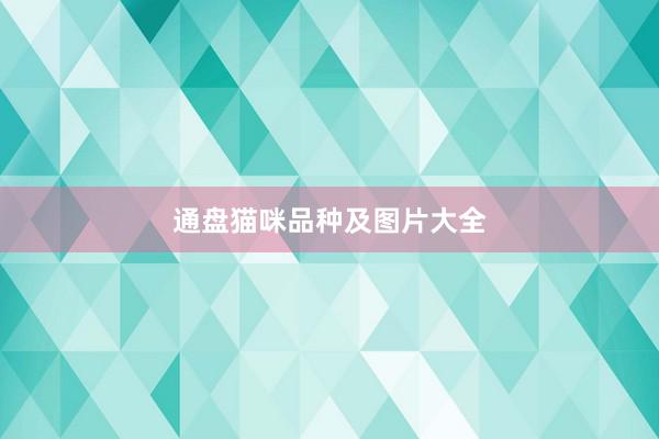 通盘猫咪品种及图片大全
